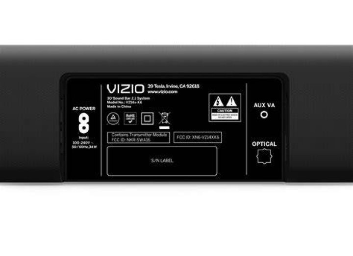 How do I fix static on my Vizio sound bar?