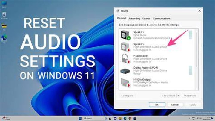 How do I reset my sound device?