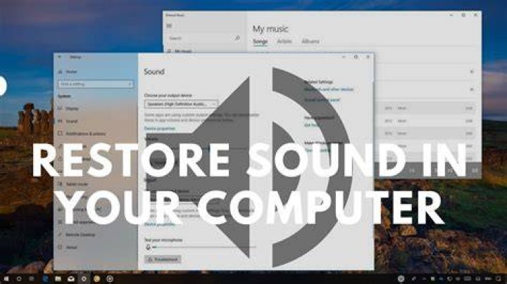 How do I restore sound on my computer?