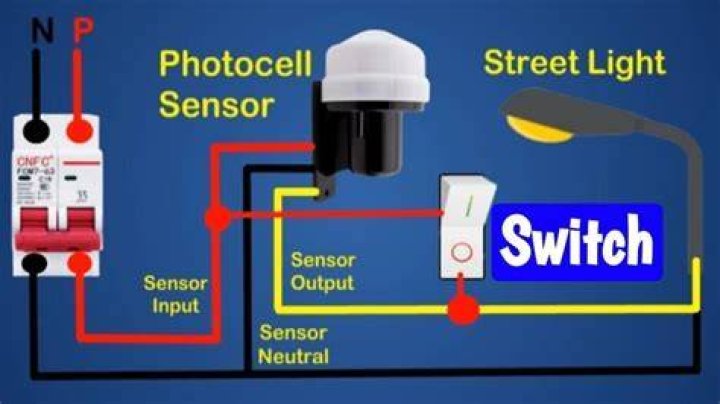 How does a photocell work in a lighting system?