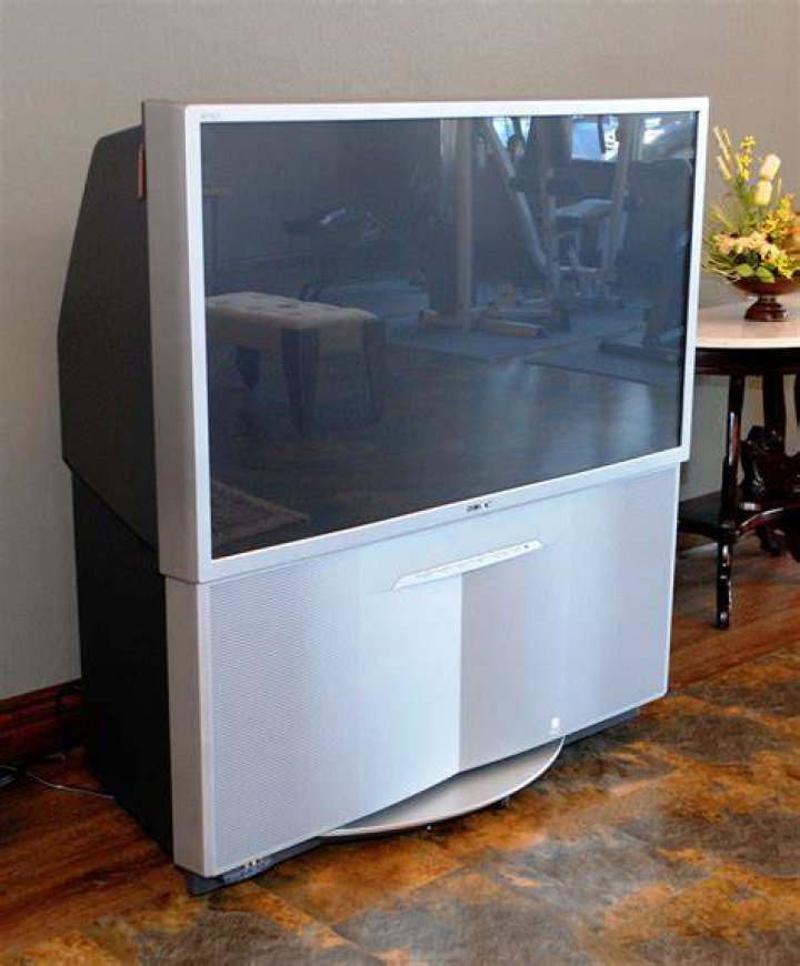 When did rear projection TVs become commercially available?