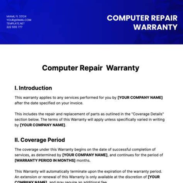 When is a repair considered out of warranty?