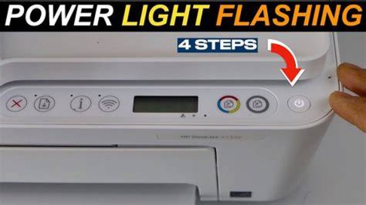 Why is my power on button blinking yellow?