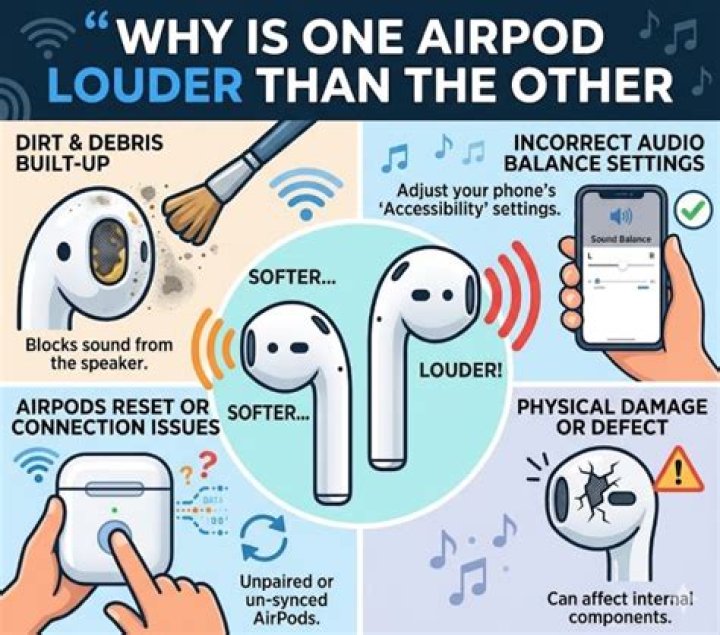 Why is one stereo louder than the other?