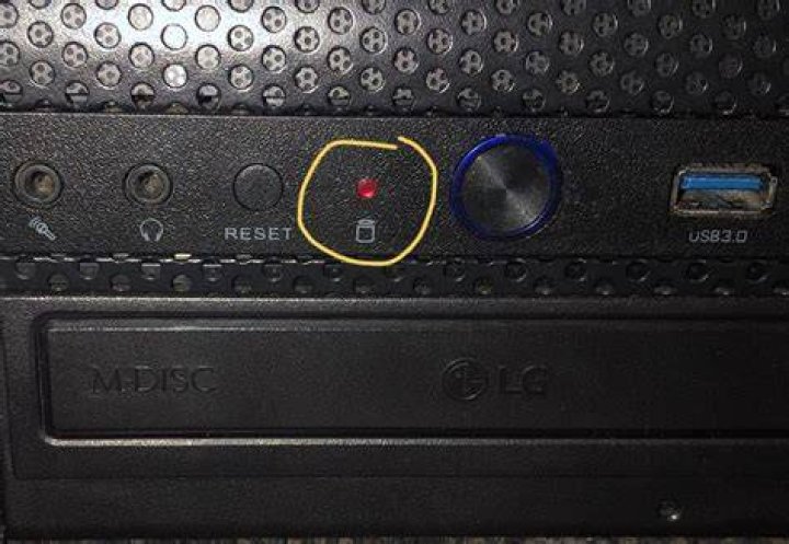 Why is there a red light around the power button?